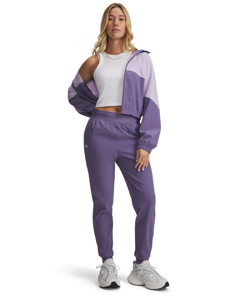 Under Armour Womens Armoursport High Rise Woven Pant In Purple