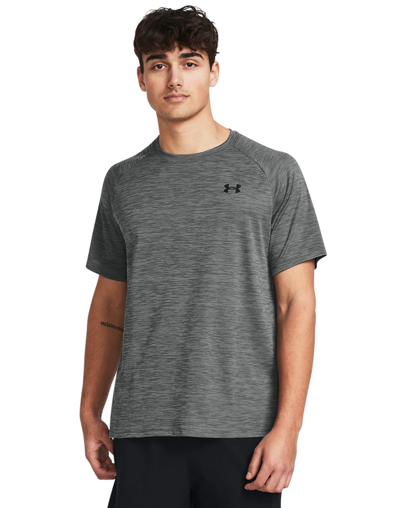 Under Armour Mens tech Textured T-Shirt In Grey