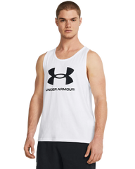 Under Armour Mens Sportstyle Tank Tops In White