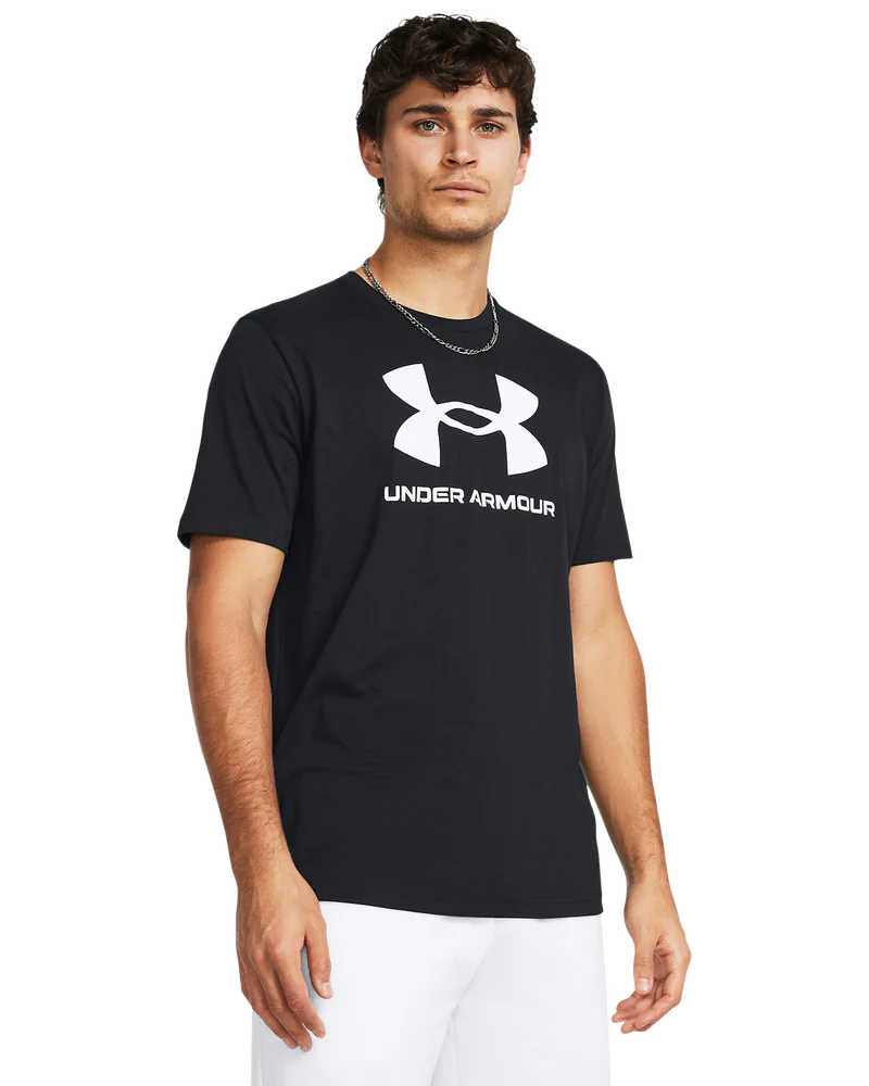 Under Armour Mens Sportstyle Logo T-shirts In Black