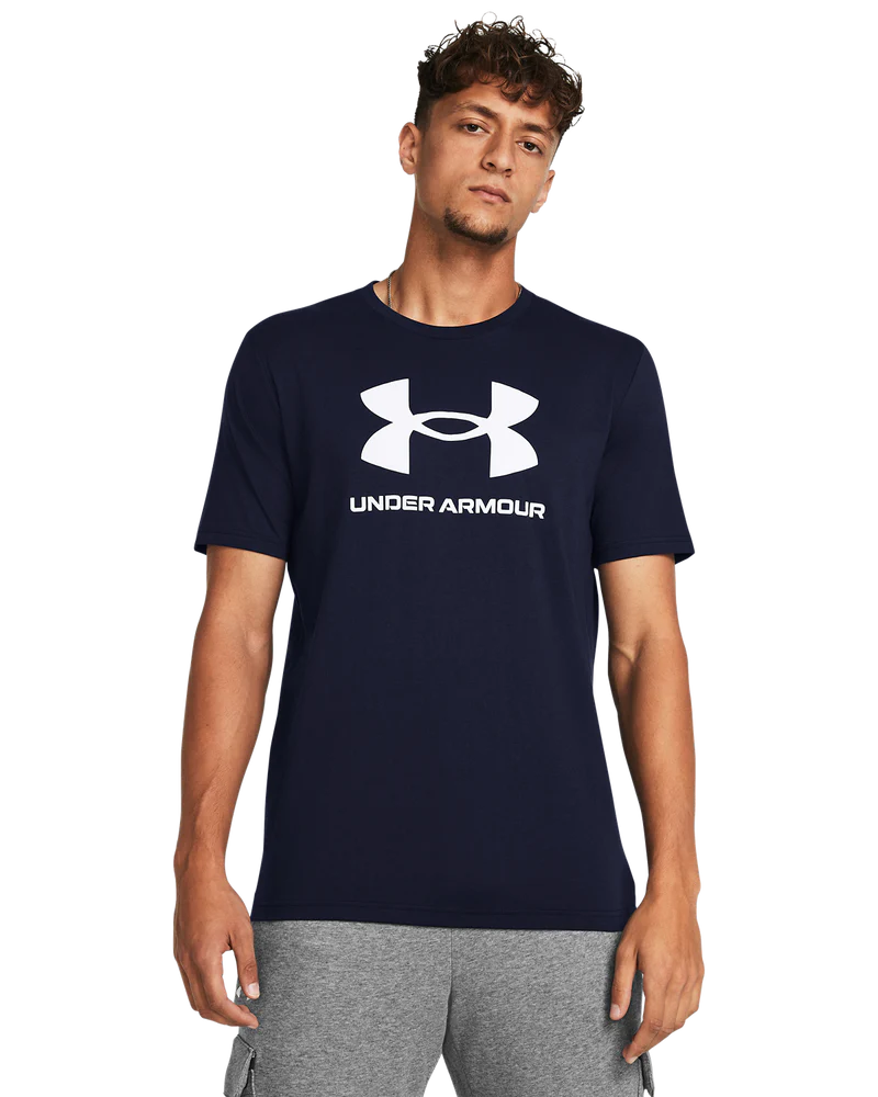 Under Armour Mens Sportstyle Logo T-shirts In Navy