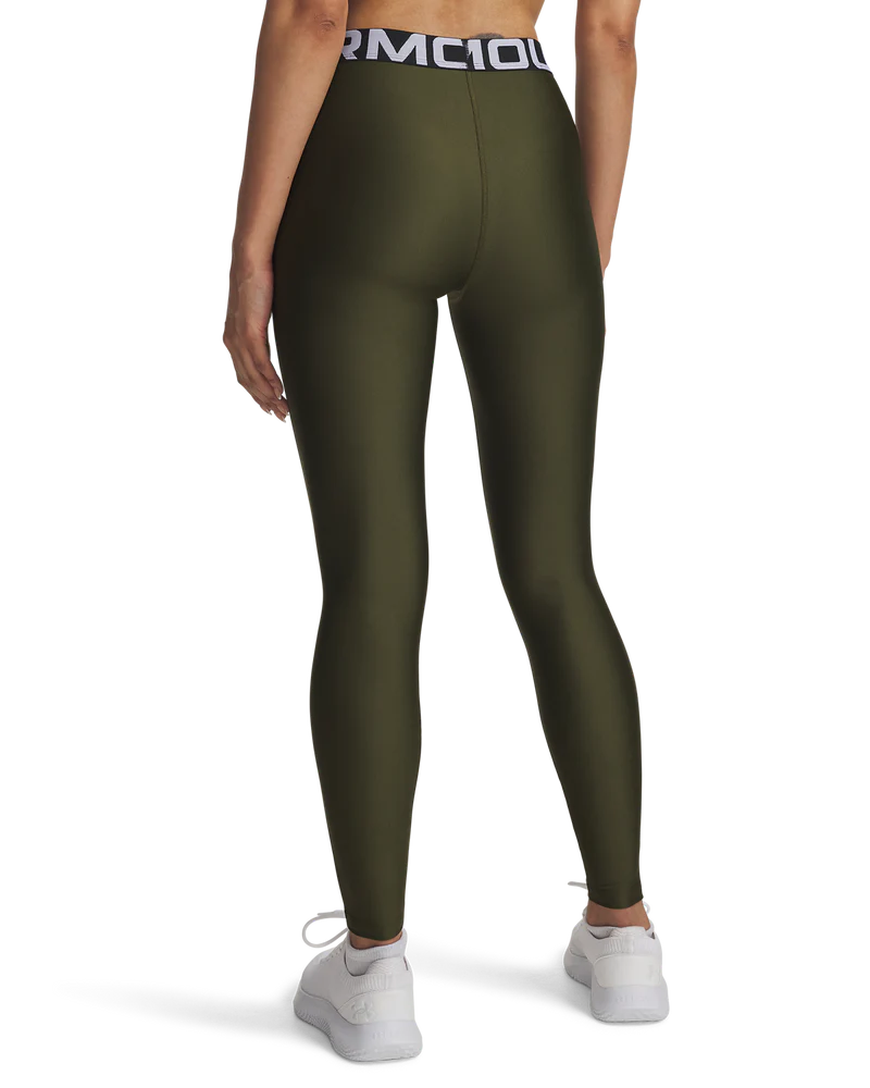 Under Armour Womens Heat Gear Authentic Leggings In Olive