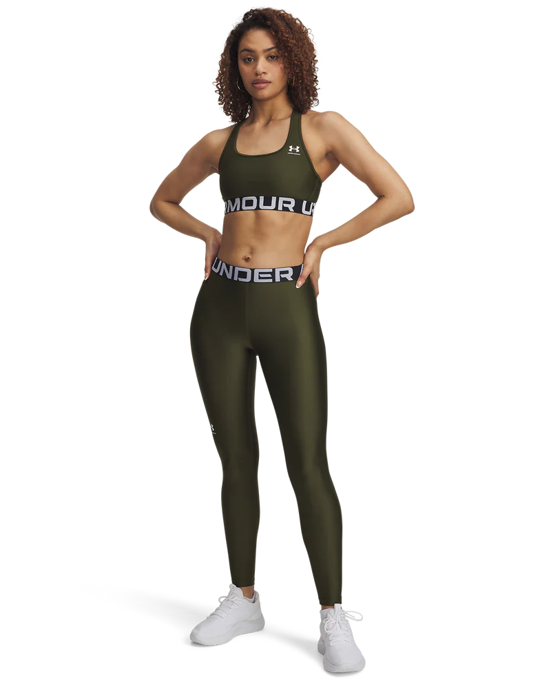 Under Armour Womens Heat Gear Authentic Leggings In Olive
