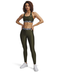 Under Armour Womens Heat Gear Authentic Leggings In Olive
