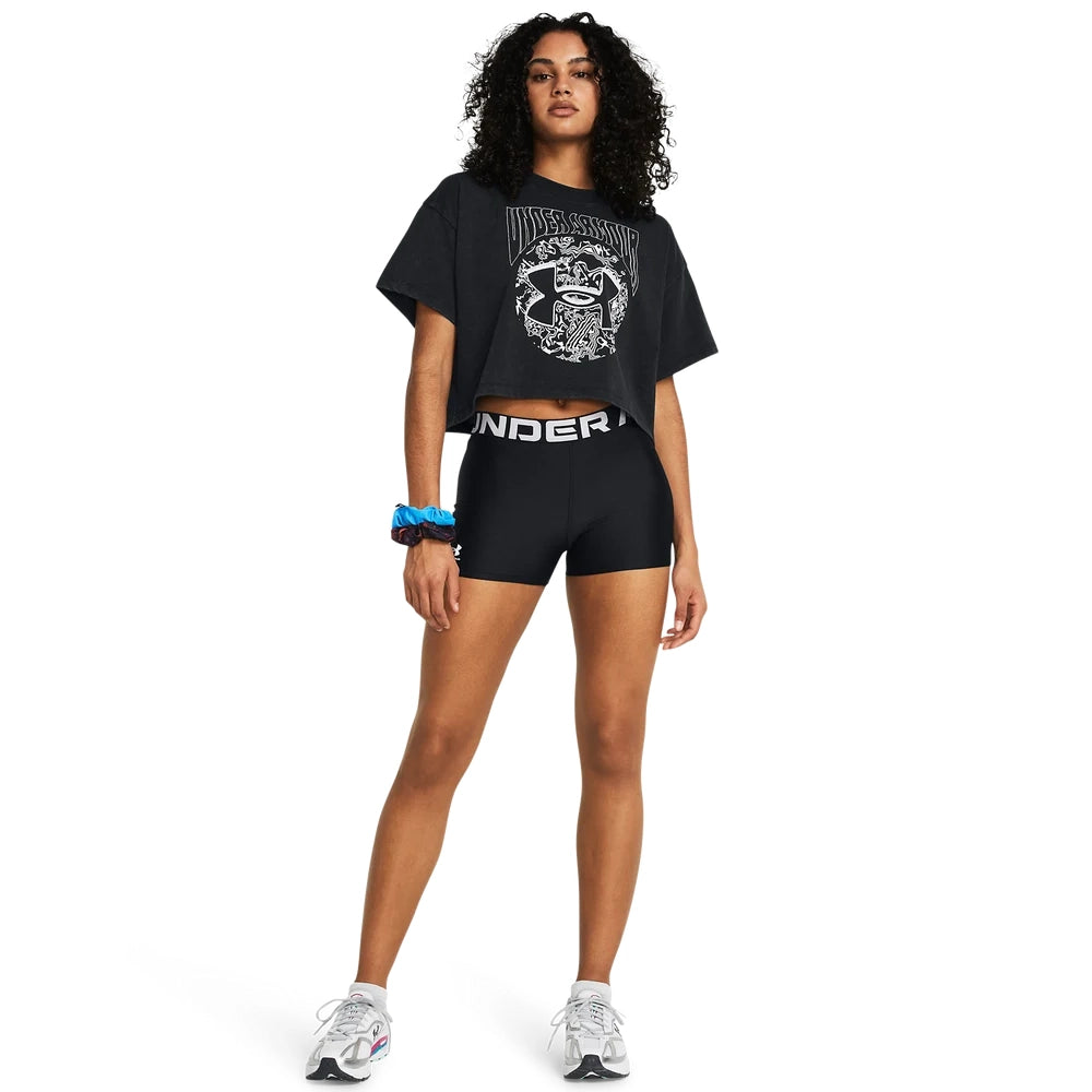 Under Armour Womens Heat Gear Authentic Short In Black