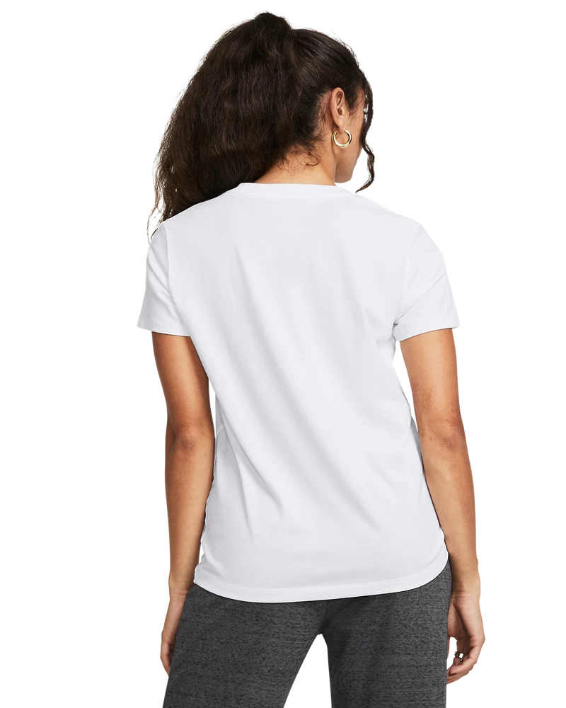 Under Armour Womens Rival Core T-Shirt In White