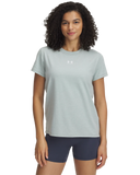 Under Armour Womens Rival Core Short Sleeves T-Shirts In Enamel Blue