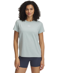 Under Armour Womens Rival Core Short Sleeves T-Shirts In Enamel Blue