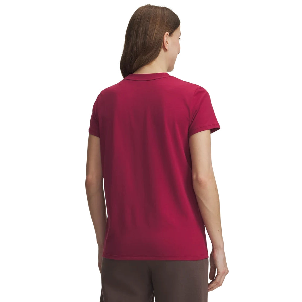 Under Armour Womens Rival Core T-Shirt In Ruby