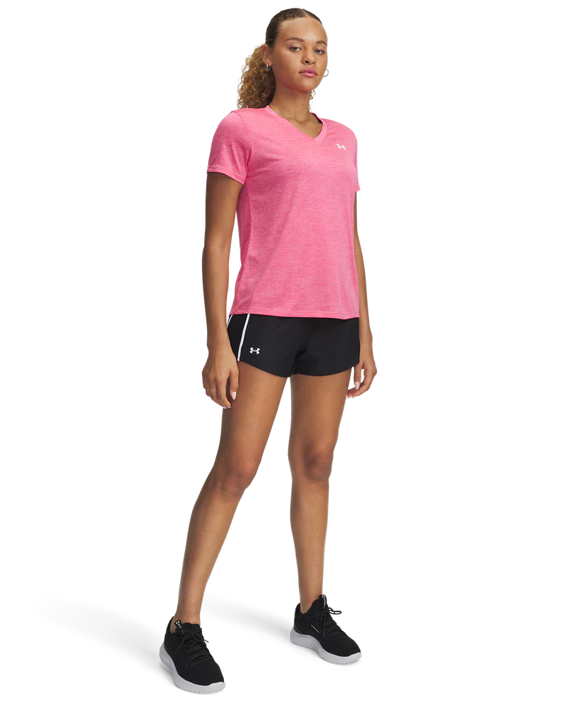 Under Armour Womens Tech Play Up Shorts In Black and White