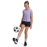 Under Armour Girls Tech Play Up Shorts In Black