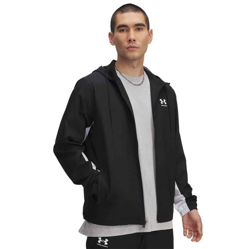 Under Amour Rival Woven Windbreaker In Black