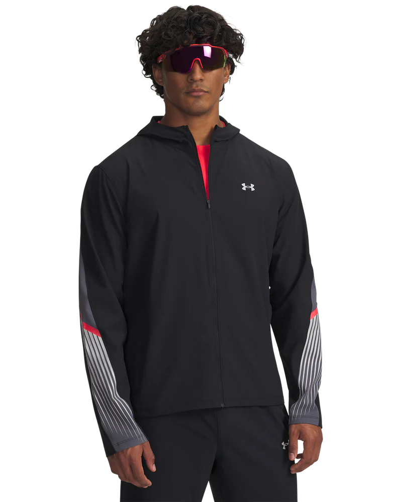 Under Armour Men Velociti Storm Hooded Jacket Black