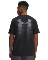 Under Armour Mens Blur Logo Short Sleeves T-Shirt In Black