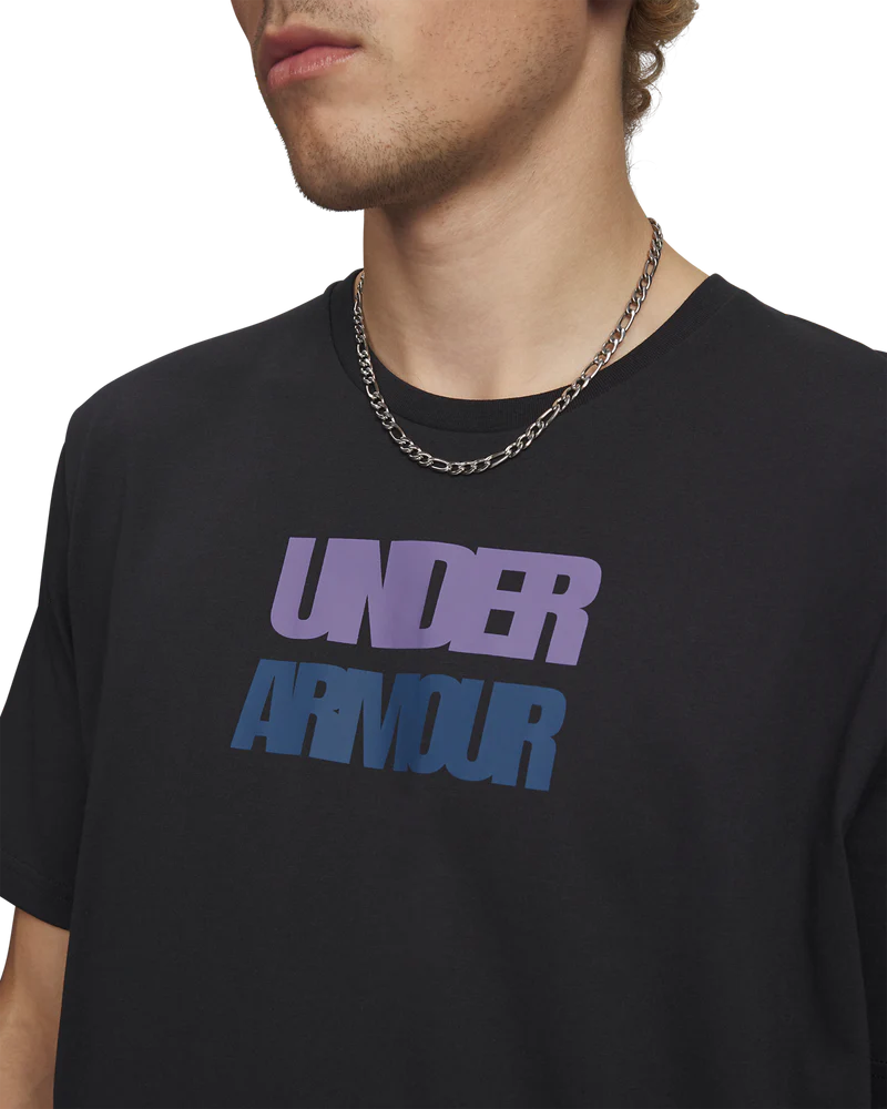 Under Armour Block Logo Short Sleeve T-Shirt In Black
