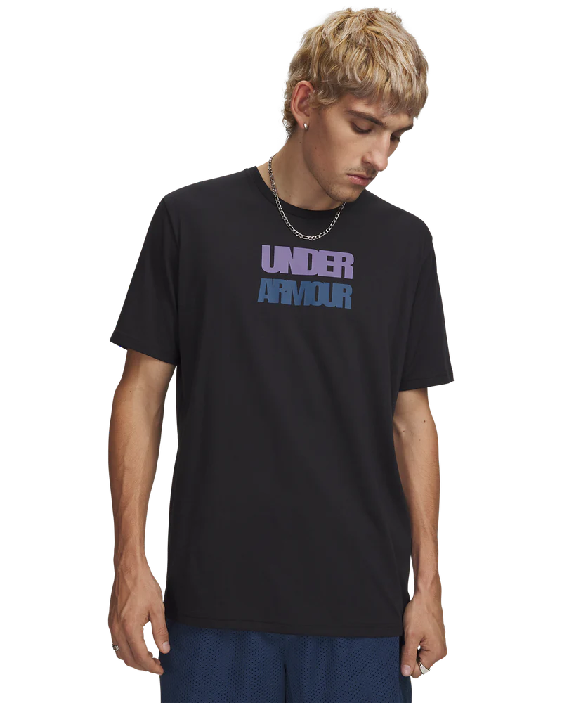 Under Armour Block Logo Short Sleeve T-Shirt In Black