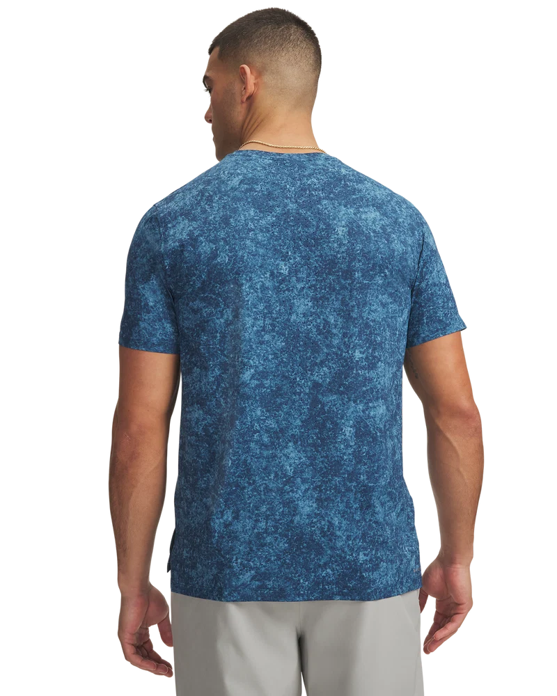 Under Armour Mens Velociti Pro Print T-Shirt In Blue