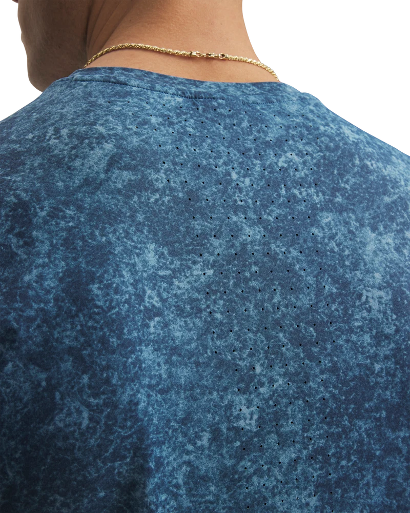 Under Armour Mens Velociti Pro Print T-Shirt In Blue