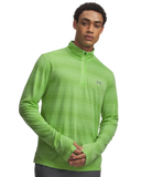 Under Armour Mens Velociti 1/4 Zip  Long Sleeve T-Shirt In Lime