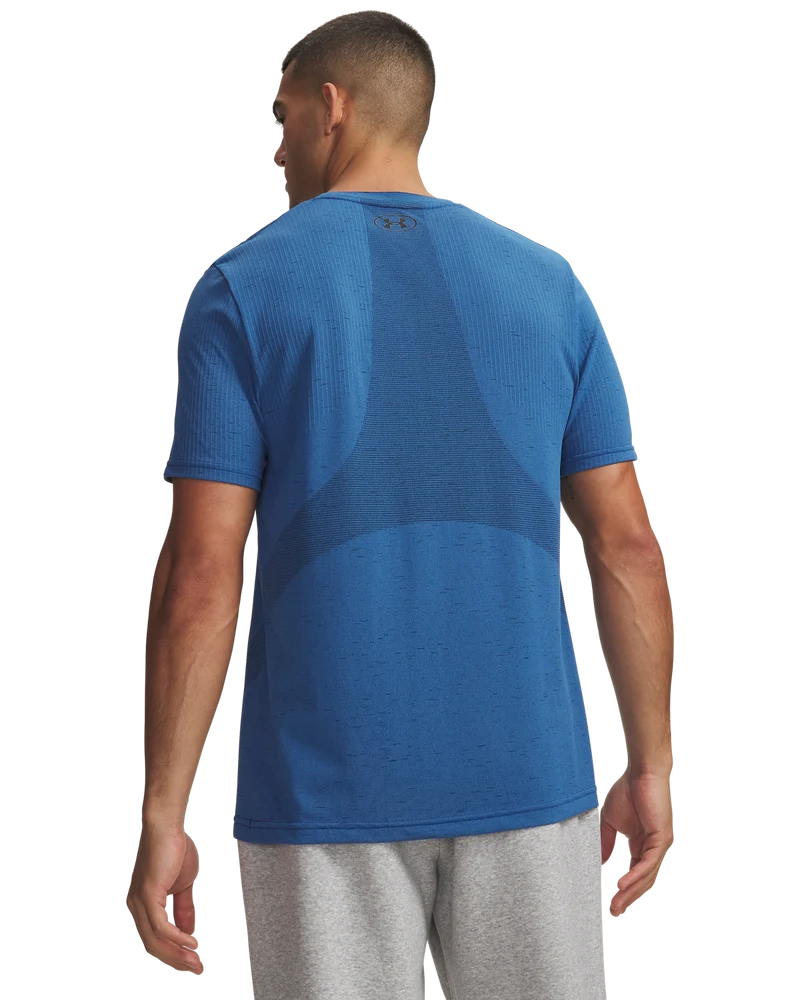 Under Armour Mens Vanish Seamless Short Sleeves T-Shirts In Aegean Blue