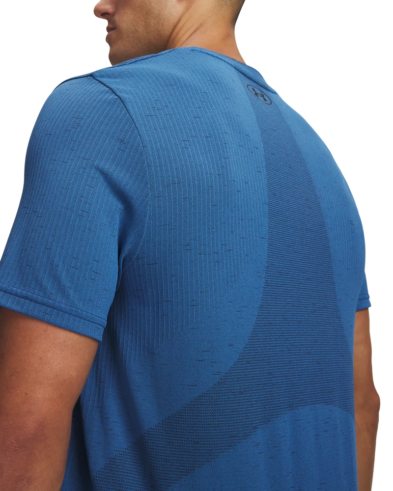 Under Armour Mens Vanish Seamless Short Sleeves T-Shirts In Aegean Blue