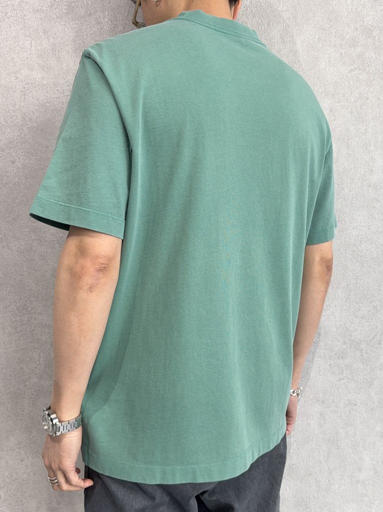 Calvin Klein Mens 206 Acid Wash Graphic T-Shirt In Green