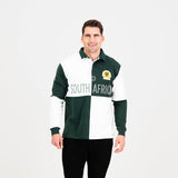 Old School Sa Supporters Quartered Ls Rugby Jersey Green