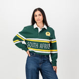 Old School Sa Supporters Mid Field Ls Rugby Jersey Green