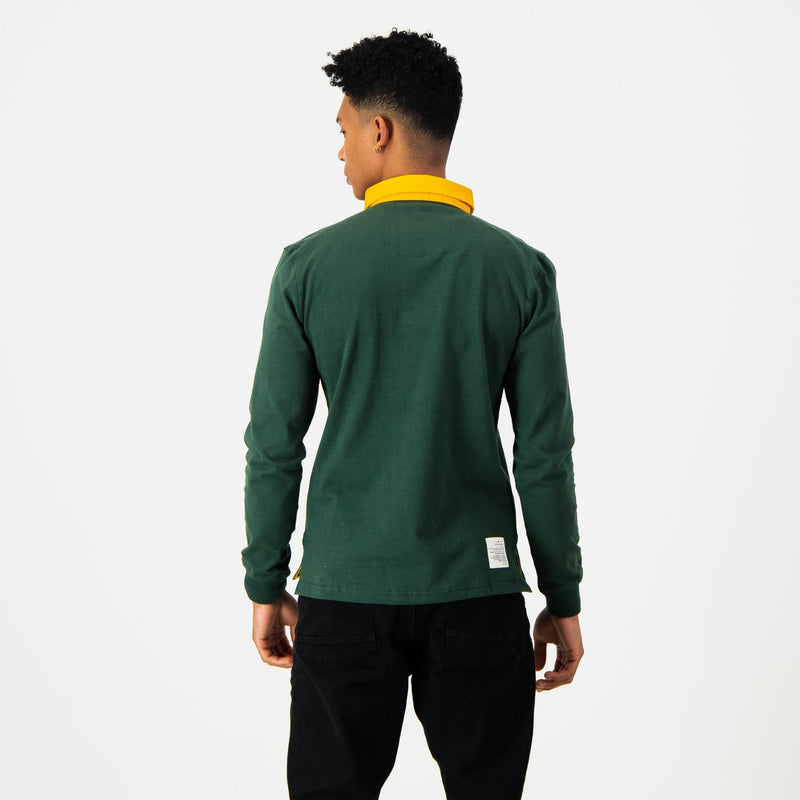 Old School Sa Supporters United Ls Rugby Ls Jersey Green
