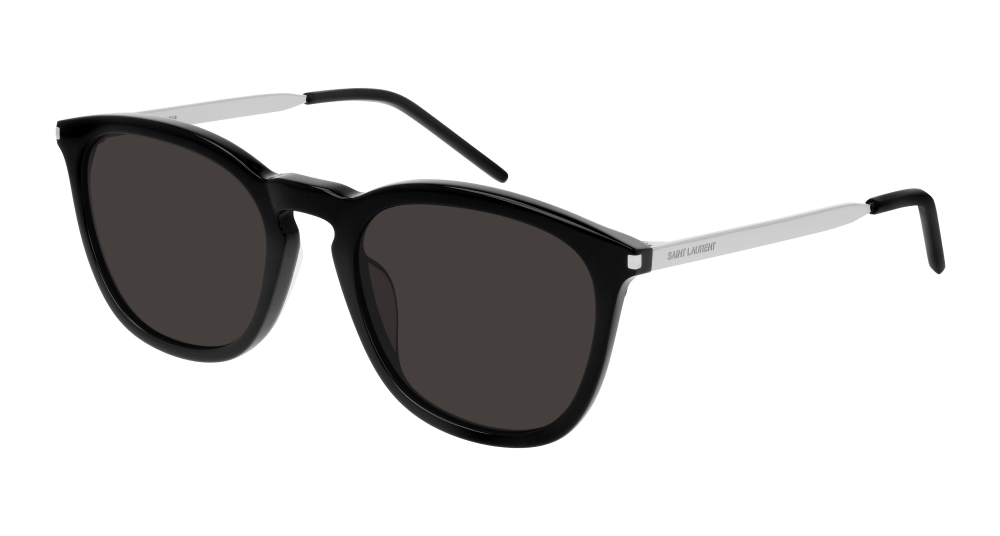 Saint Laurent Sunglass Man Black Silver Black SL 360-001