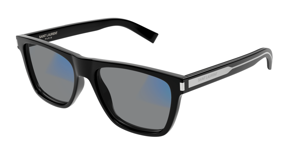 Saint Laurent Sunglasses Man Black Crystal Transparent Sl 619-006