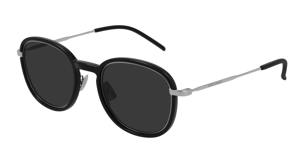 Saint Laurent Sunglass Unisex Black Silver Black SL 436-001