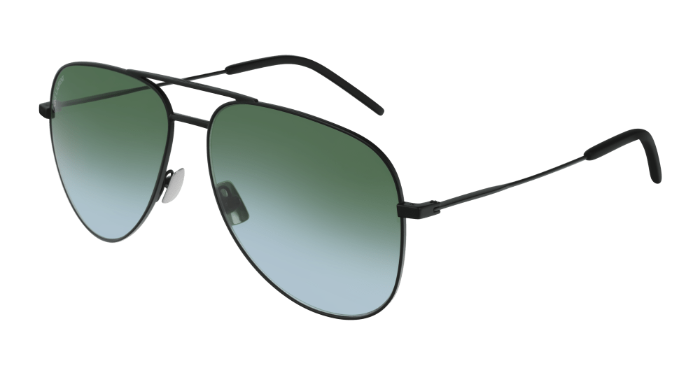 Saint Laurent Sunglass Unisex Black Green CLASSIC 11-042