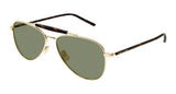 Saint Laurent Sunglasses Unisex In Gold Havana Green SL 864-003