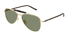 Saint Laurent Sunglasses Unisex In Gold Havana Green SL 864-003