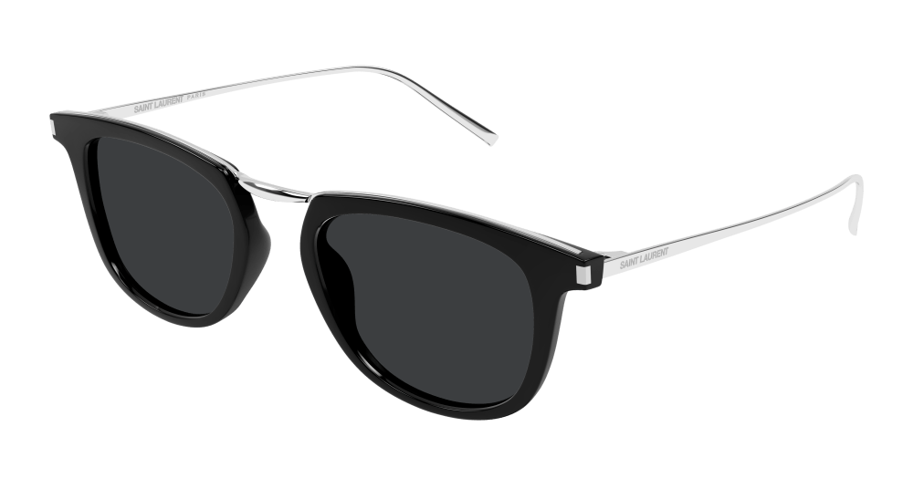 Saint Laurent Sunglasses Unisex Silver Black Sl 753-001