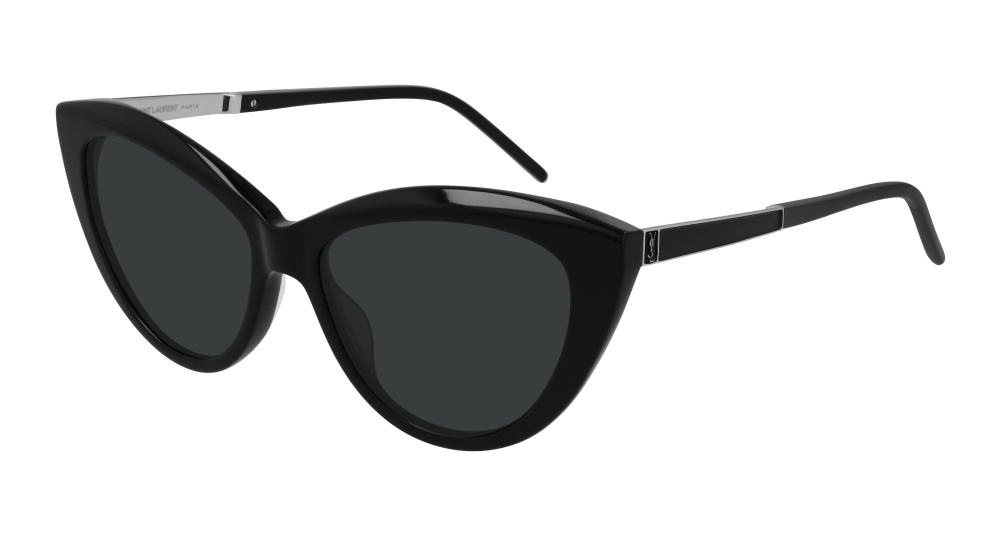 Saint Laurent Sunglass Woman Black Silver Black SL M81-001