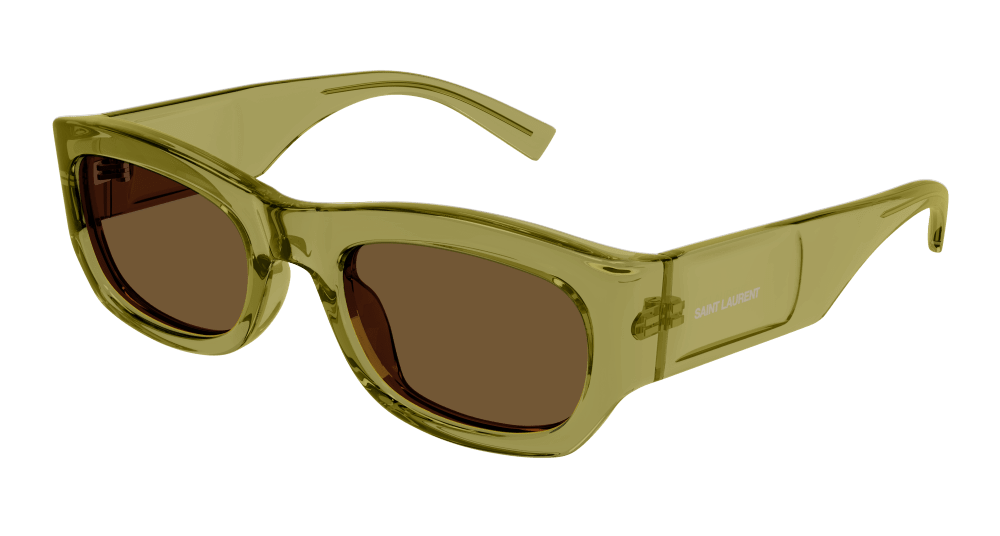 Saint Laurent Sunglasses Woman Green Brown Sl 713-004