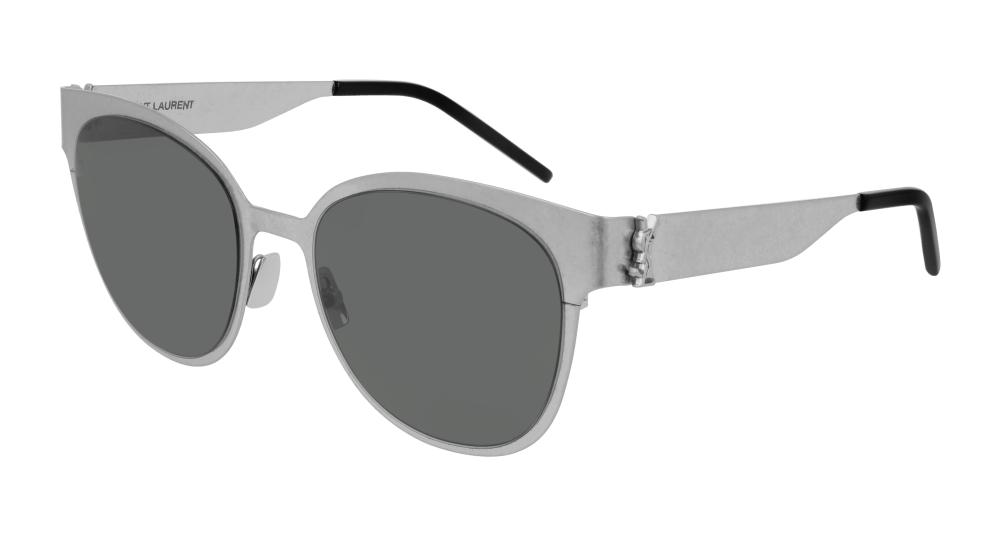 Saint Laurent Sunglasses Woman Silver Grey Sl M42-005