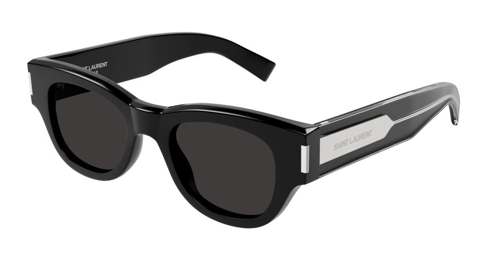 Saint Laurent Sunglasses Woman Black Crystal Grey Sl 573-001