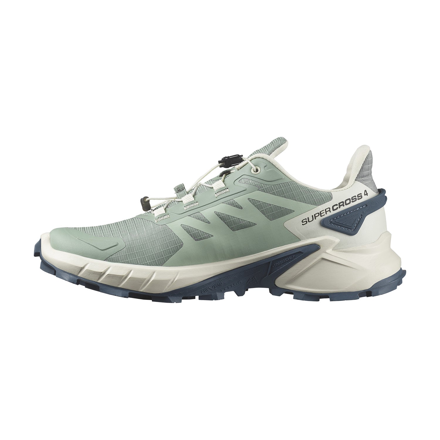 Salomon Womens Supercross 4 Shoes In Lily Pad/Vanilla Ice/Bering Sea