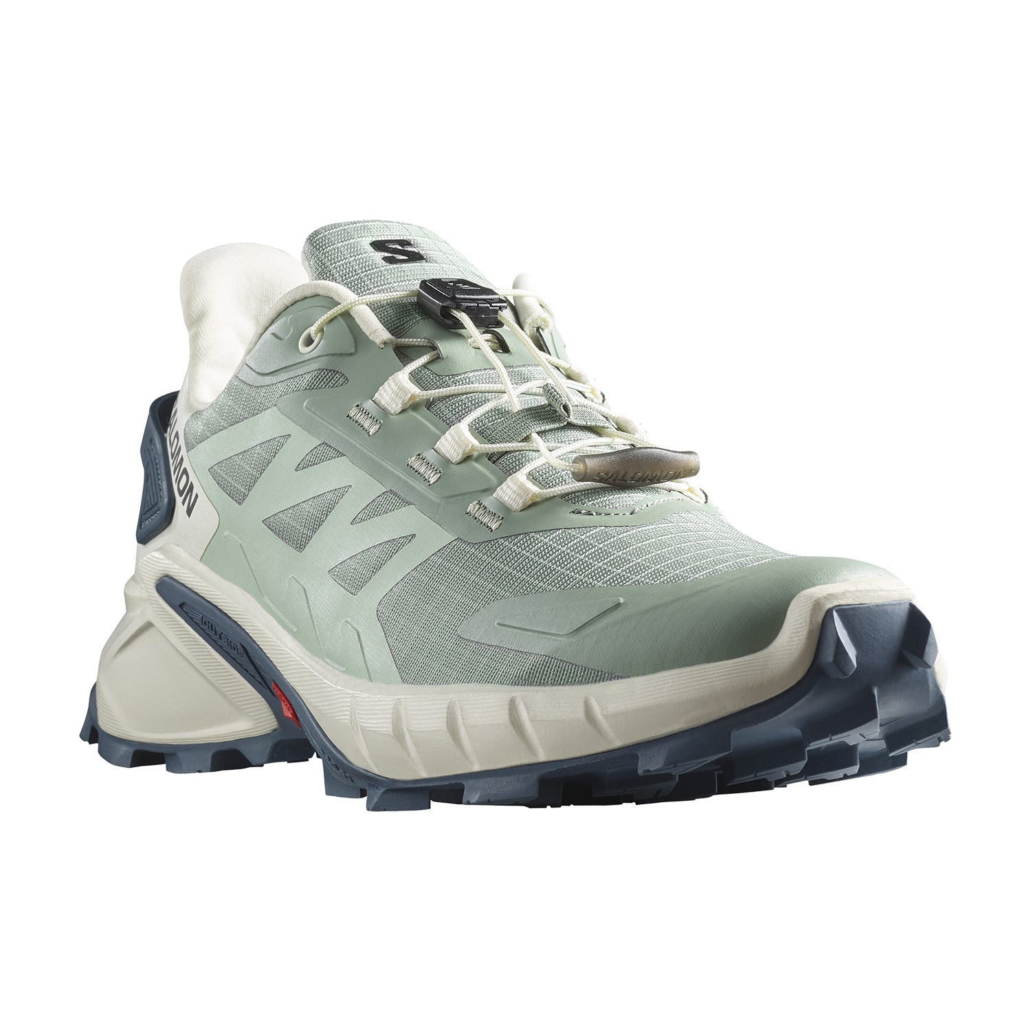 Salomon Womens Supercross 4 Shoes In Lily Pad/Vanilla Ice/Bering Sea