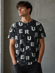 Pure Premium Scrabble Short Sleeve T-shirt In Black