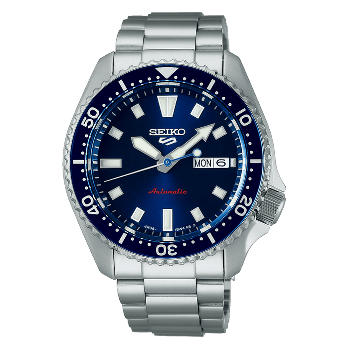 Seiko Mens 5 Sport Automatic Watch In Silver