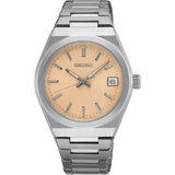 Seiko Ladies Pink Dial Watch In Silver