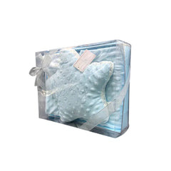 Mothers Choice Gift Box Sherpa Blanket & Pillow Set In Blue