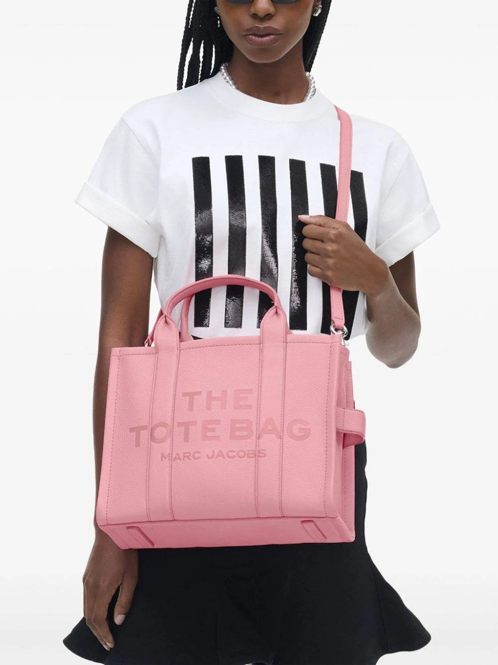 Marc Jacobs Leather Medium Tote Bag-Pink