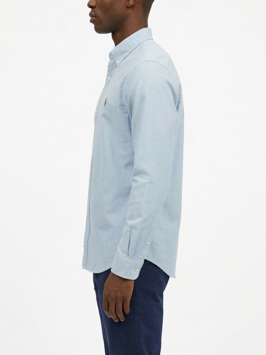Polo Mens Long Sleeve Essential Oxford Shirt In Blue