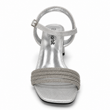 Orbit Ladies Block Heels In Silver