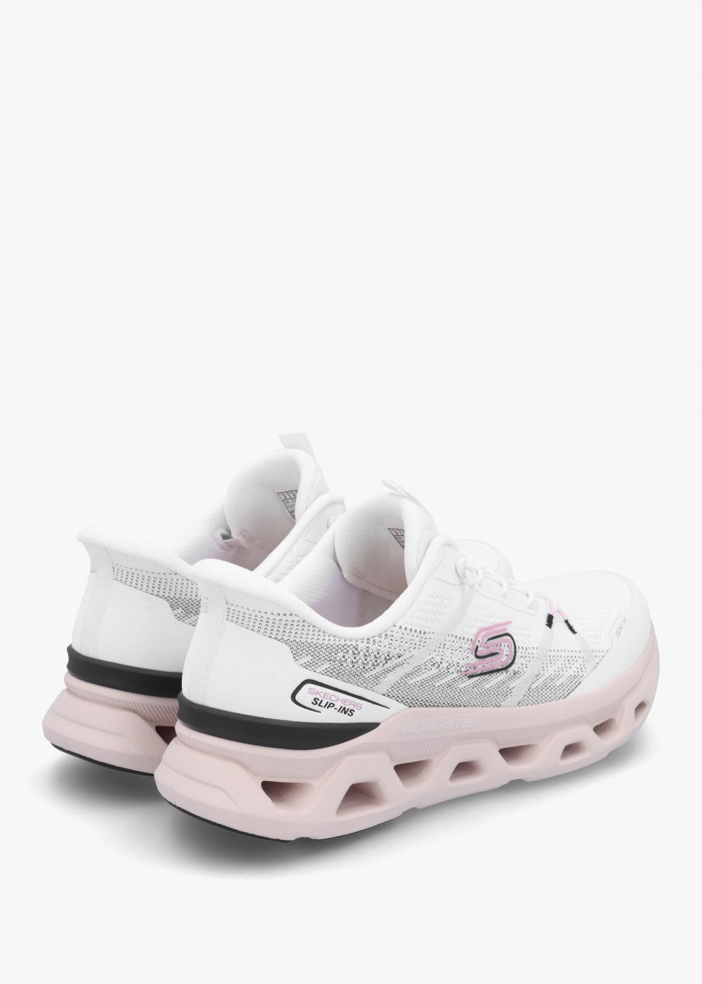 Skechers Womens Glide-Step Altus Shoes In White And Pink